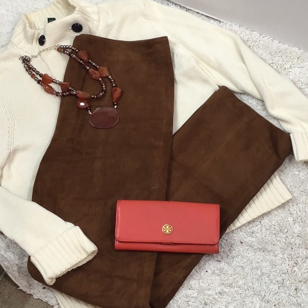 Vintage designer suede leather pants 8